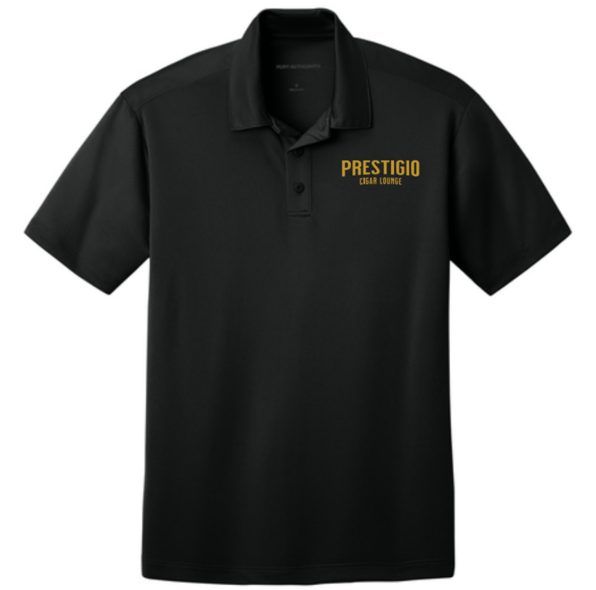 Prestigio 100% Polyester Polo Shirt Black (Pre-order)